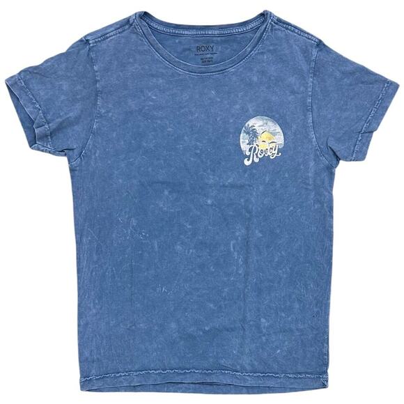 Roxy Women's T-Shirt Acid Mineral Vintage Wash Boyfriend Relaxed Fit Tee Top - Picture 2 of 2